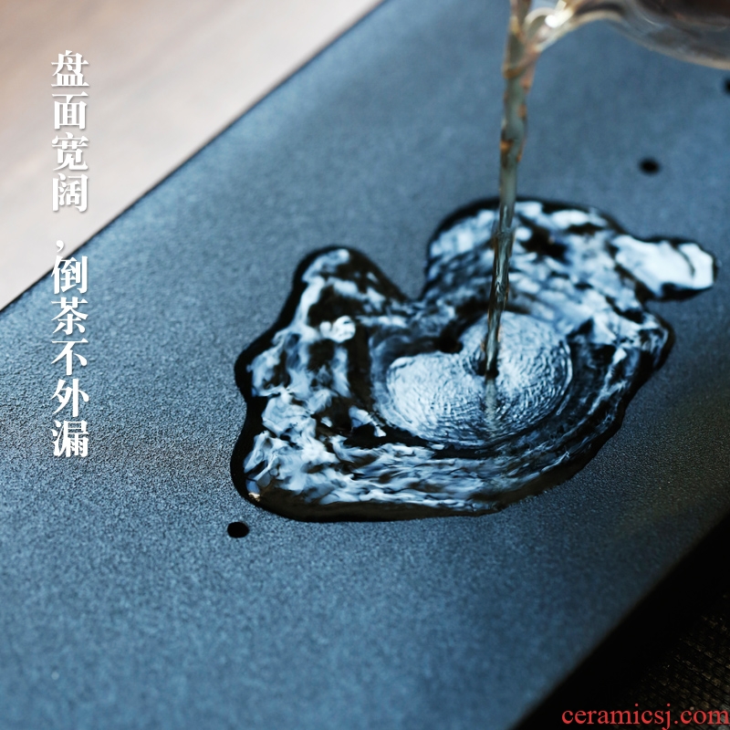Famed ink dry tea tray dry bubble home Japanese ceramic water dry bubble plate of small tea pot of miniature bearing