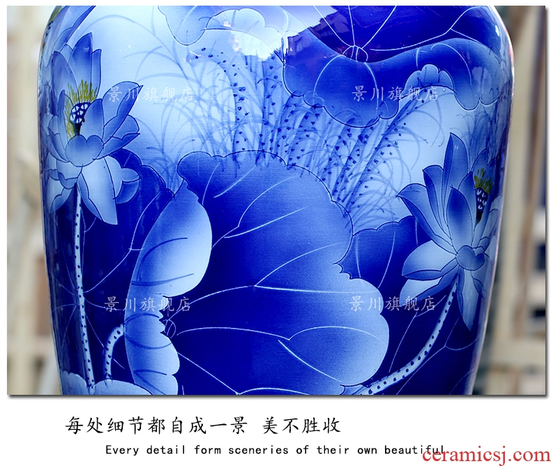 Postmodern new Chinese porcelain pot example room porch place nature science wearing small expressions using the big vase flowers, soft adornment - 544140108417