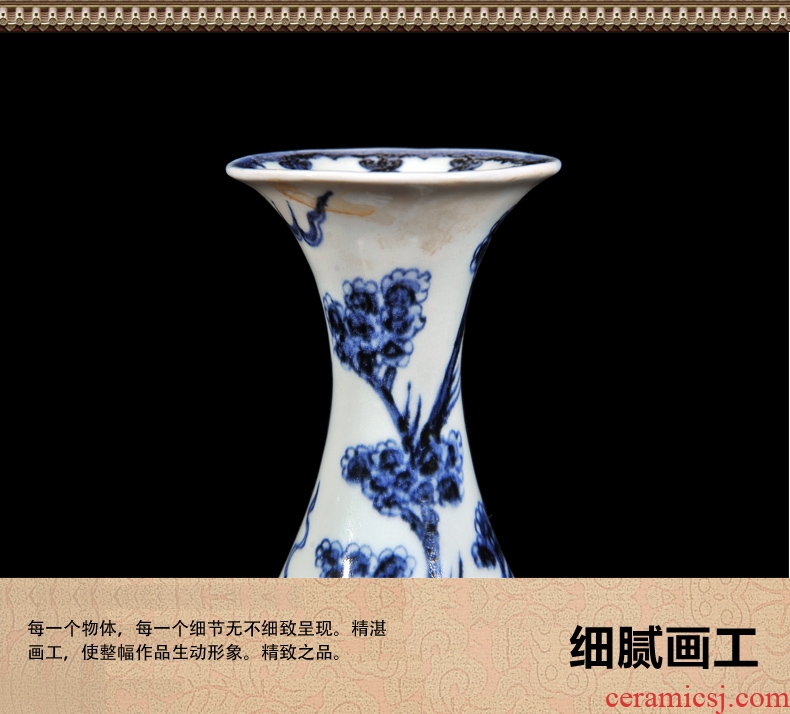 Jingdezhen ceramics imitation yuan Ming blue and white eight edges under after han xin okho spring jewelry crafts are sitting room