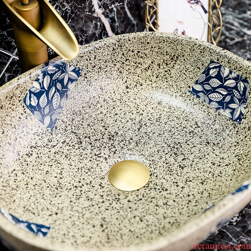 The stage basin washing plate oval face basin ceramic sanitary ware toilet installs bathroom art restoring ancient ways for wash basin