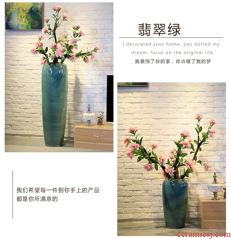 Jingdezhen ceramics archaize crack jun porcelain glaze white borneol big vase modern living room furniture decoration pieces - 550663584634