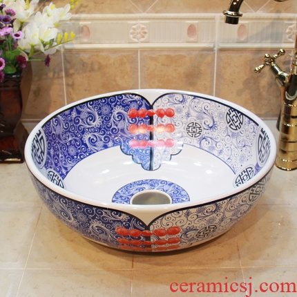 JingYuXuan jingdezhen stage basin basin sink the lavatory basin ceramic art on the blue and white outfit single basin