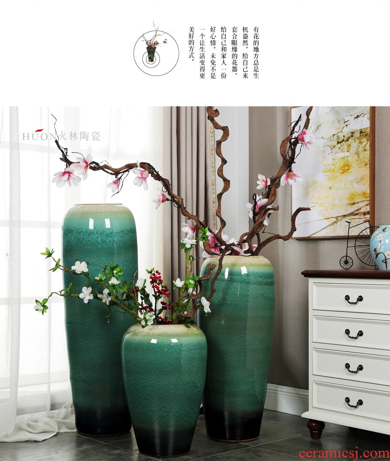 Jingdezhen new Chinese style of large vases, furnishing articles sitting room hotel villa clubhouse decorations ceramics large floral outraged - 567334237431