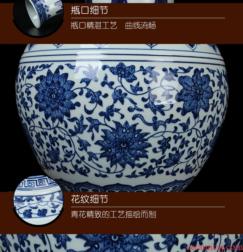 Jingdezhen ceramics archaize the ancient philosophers figure large vases, classical Chinese style living room decoration home decoration furnishing articles - 546635934262