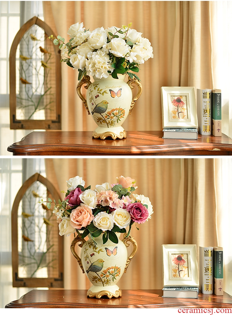 New Chinese style of jingdezhen ceramic vase of large household TV ark, the sitting room porch dry flower adornment furnishing articles - 548426353527