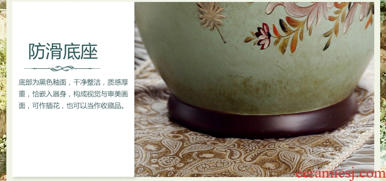 Jingdezhen creative art of I and contracted dried flowers flower arrangement of large ceramic vases, soft outfit example room decoration - 19828198491