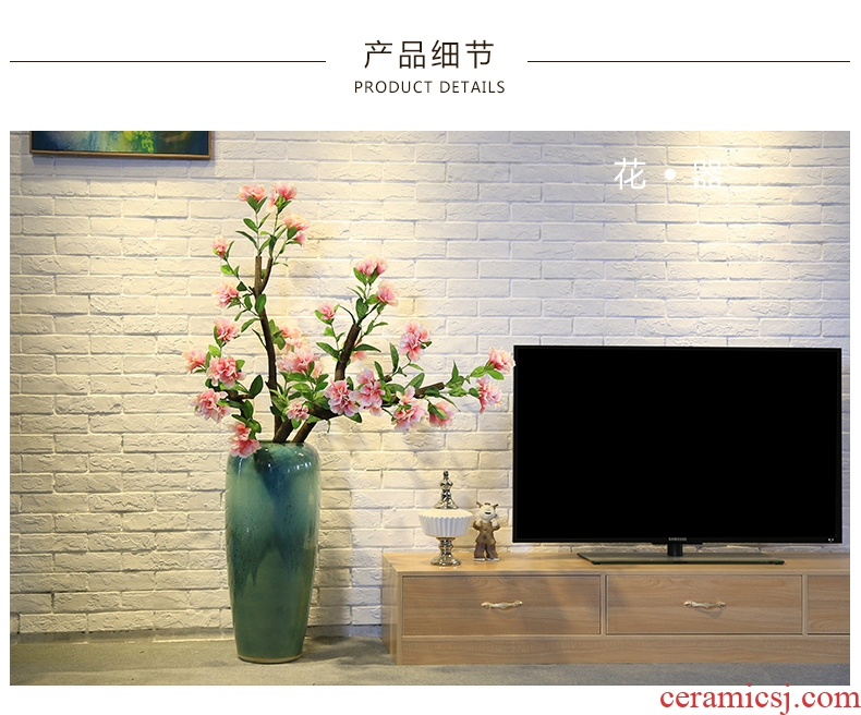 Jingdezhen ceramics of large vase furnishing articles sitting room hotel large new Chinese style household adornment TV ark - 550663584634