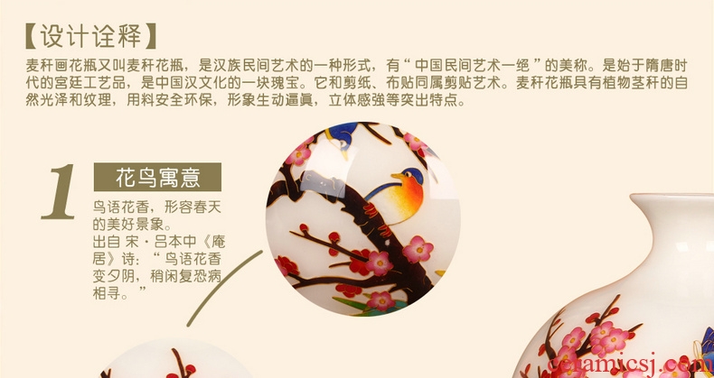 Modern Chinese jingdezhen ceramics sitting room adornment colored enamel of large vases, flower receptacle TV ark, furnishing articles - 40493137518