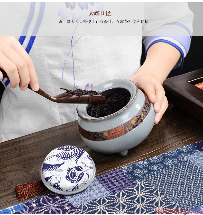 It still fang tea large bucket of pu - erh tea pot seal box elder brother up caddy fixings ceramic household