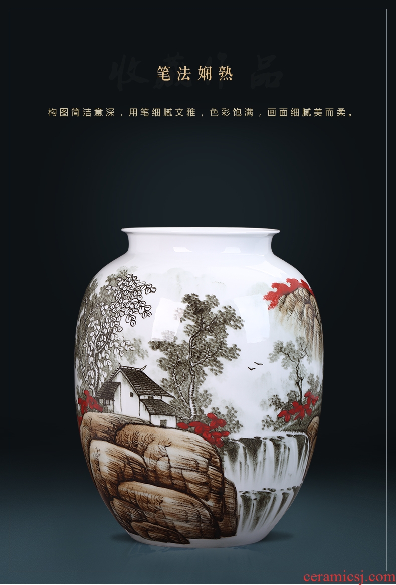 Jingdezhen ceramic large dried flower vase TV ark adornment furnishing articles sitting room be born Chinese flower arrangement to restore ancient ways ideas - 570307601102