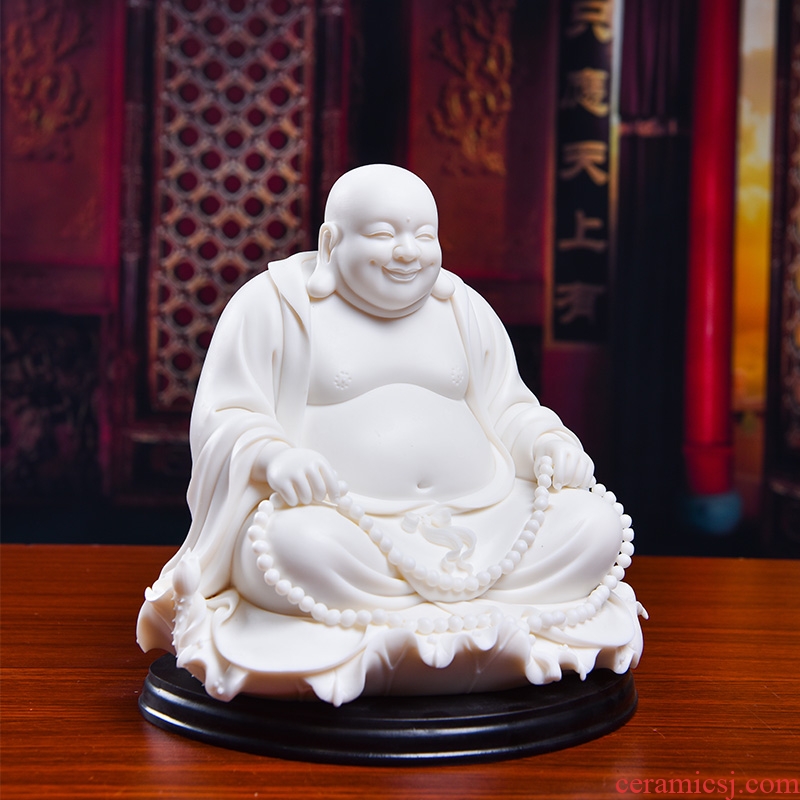 Oriental soil dehua white porcelain Lin Luyang master ceramic its art maitreya D01-504/sit down