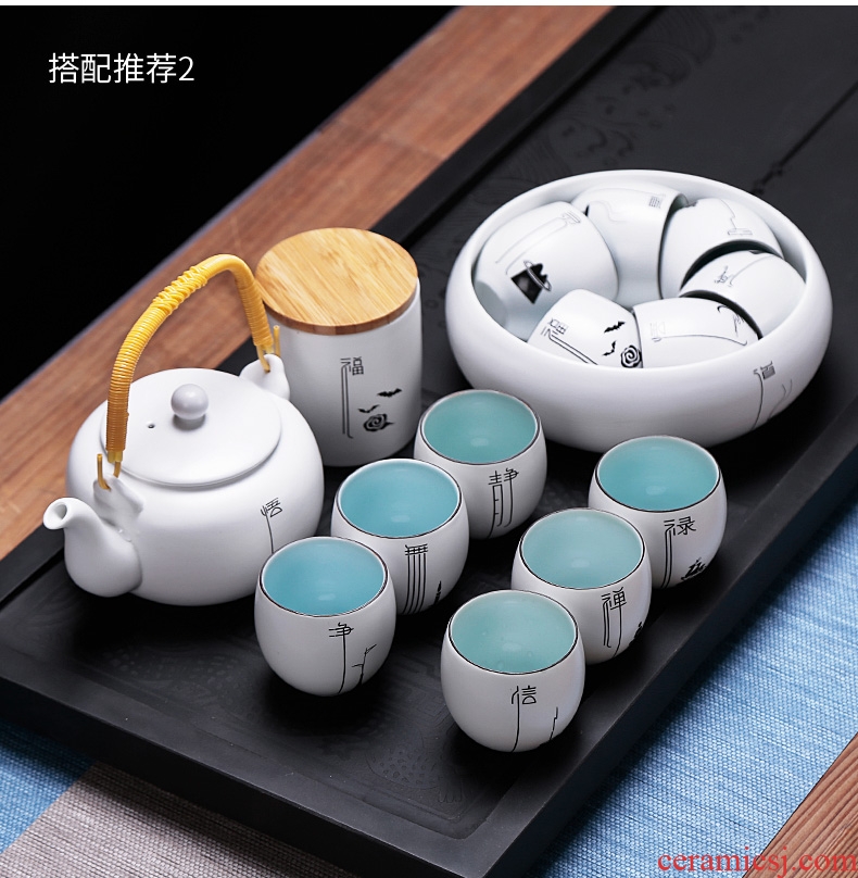 Contracted kunfu tea to wash the ceramic basin of large vessels zen tea ceremony writing brush washer home wash cup cup bowl of Japanese package mail