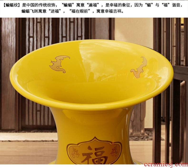 Jingdezhen ceramics bright future European large vase sitting room adornment is placed large 1.2 meters 1.8 meters - 16117910827