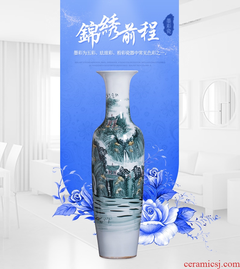 Nordic I and contracted household adornment high dry flower arranging ceramics vase of large hotels sitting room place lucky bamboo - 570314585816