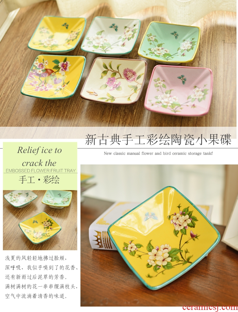 Murphy, American country ceramic small fruit bowl of new Chinese style classical seeds dish soap dish sitting room adornment ashtray