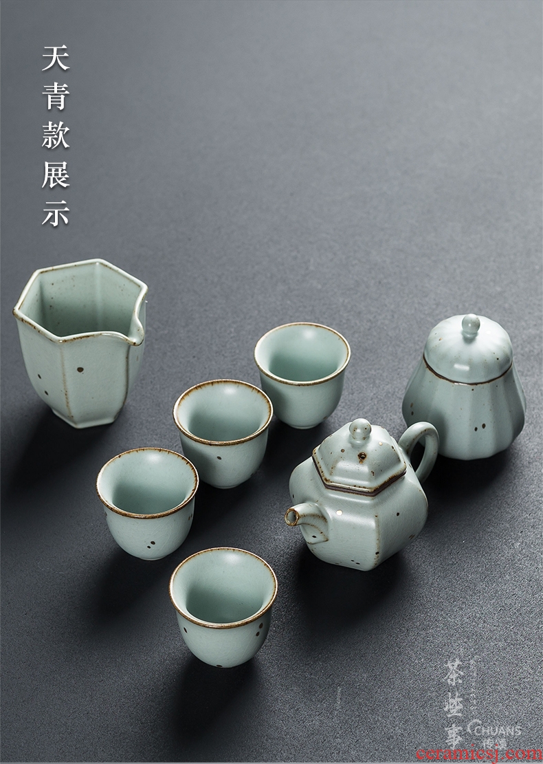 Famed creative ceramic teapot tea cups and exquisite kung fu tea set the whole household contracted gift set