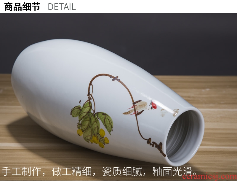 Jingdezhen ceramic dry flower flower vase of new Chinese style living room TV ark, wine home furnishing articles