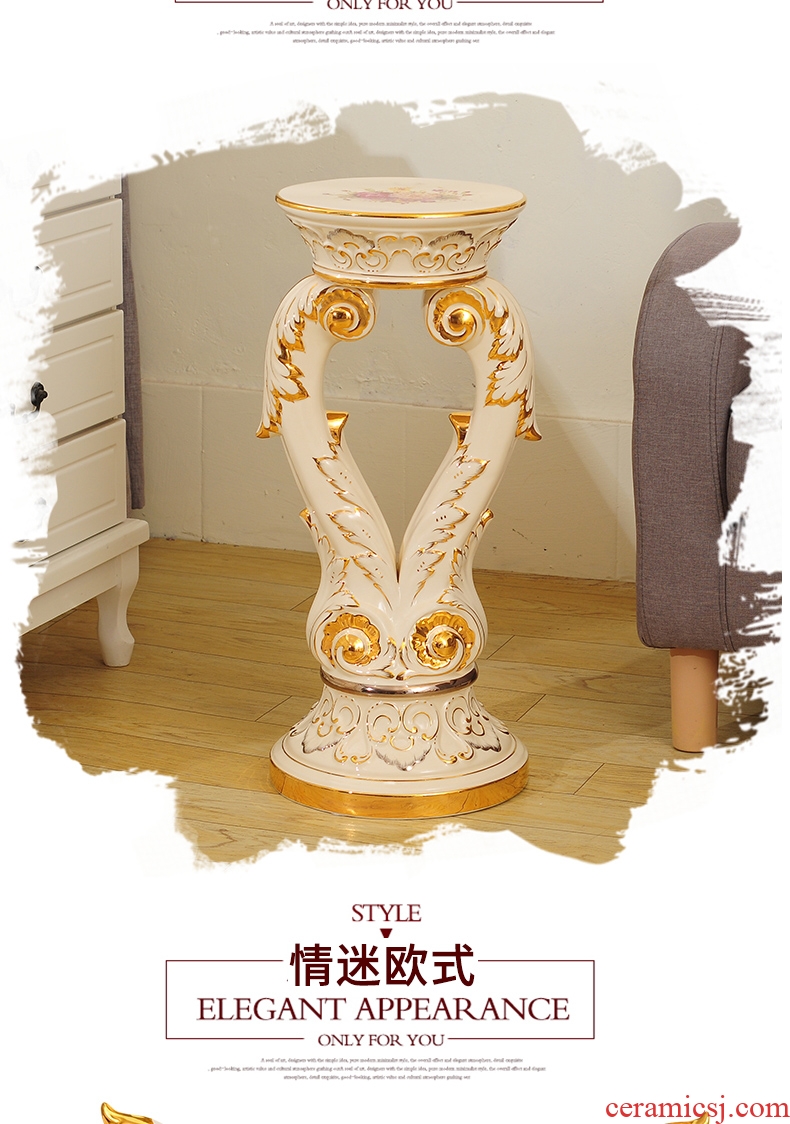 Furnishing articles sitting room vase landed European - style jingdezhen ceramics high dry lucky bamboo I and contracted large style - 569567226408