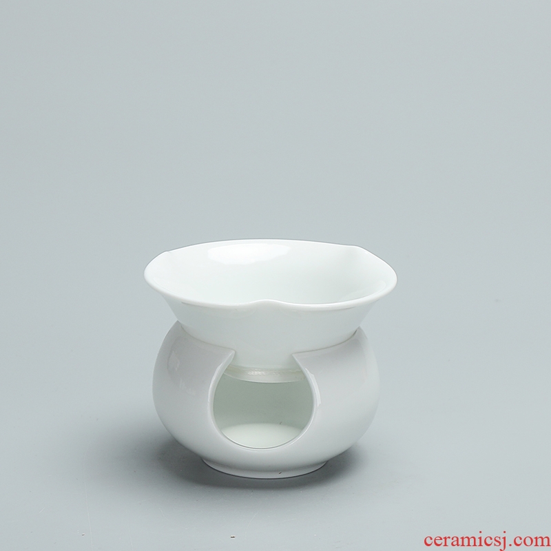 Quiet life high white porcelain tea filter ceramic creative kung fu tea set temperature dehua white porcelain filter accessories