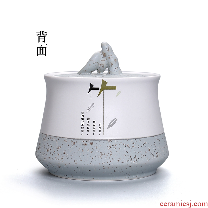 Man know bamboo ceramic tea pot suit large small bamboo gift box seal pot of green tea scented tea boxes