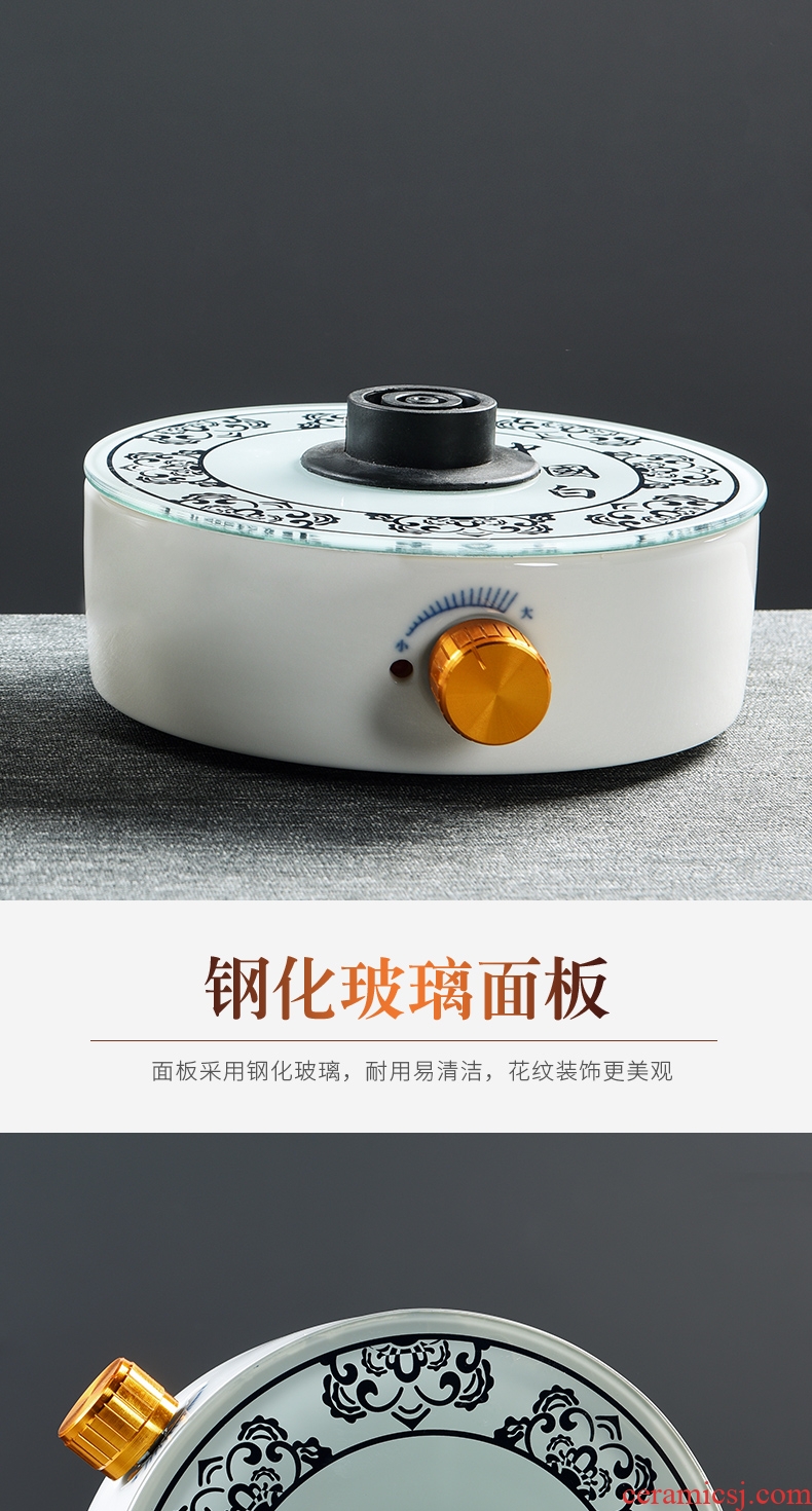 God household contracted dehua porcelain white porcelain tea set ceramic water boiling tea is tea stove water boiler heating furnace the teapot