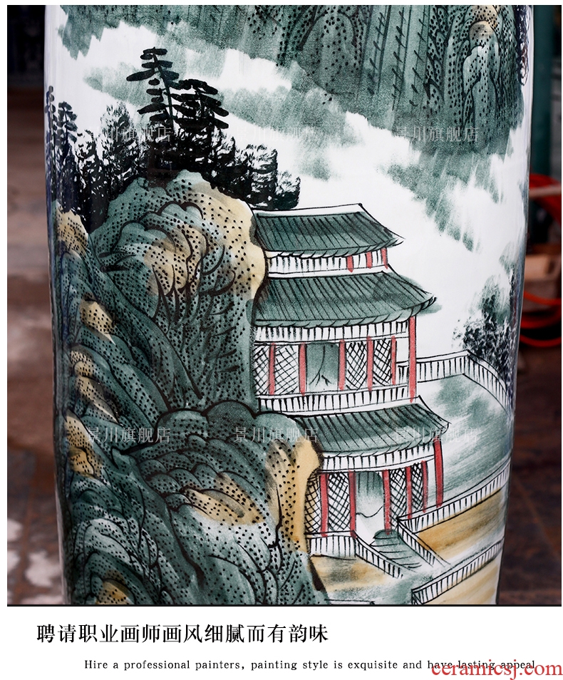 Jingdezhen ceramics hand - made porcelain of large ground vase household living room TV ark place hotel decoration - 542251376006
