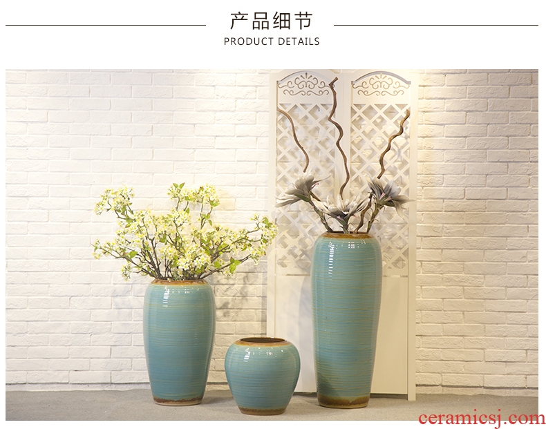 Jingdezhen ceramics of large vase furnishing articles sitting room hotel large new Chinese style household adornment TV ark - 548536998176