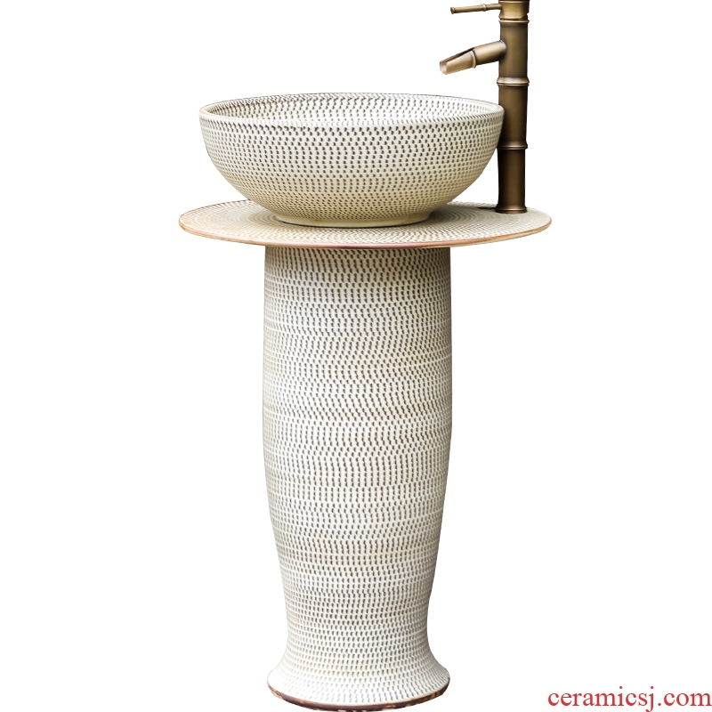 Lavabo ceramic basin of pillar type column small basin household indoor toilet ground commode pool basin