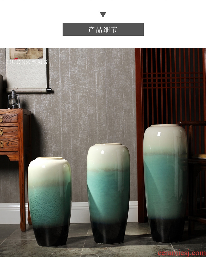 European furnishing articles vase household ceramic wine sitting room of large vase creative China large Roman column planter - 567061199323