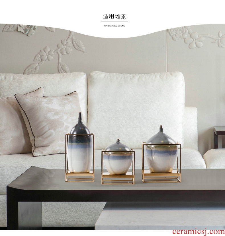 American Chinese drawing modern household ceramic vase restaurant sample room sitting room of large vases, furnishing articles - 572538547873