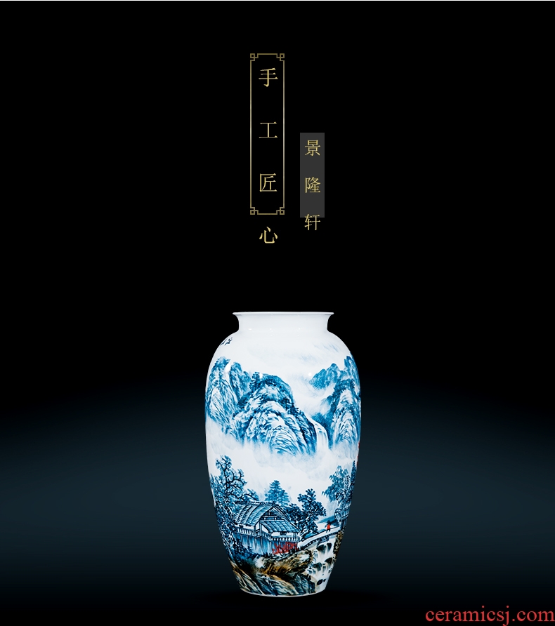 Jingdezhen ceramics large vases, new Chinese style household living room hotel flower arranging, adornment porch place - 570583433876