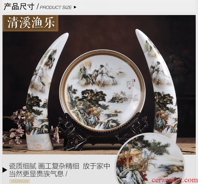 Jingdezhen ceramic vase furnishing articles landing a large golden gourd vases flower arrangement in modern Chinese style household decorations - 39467001242