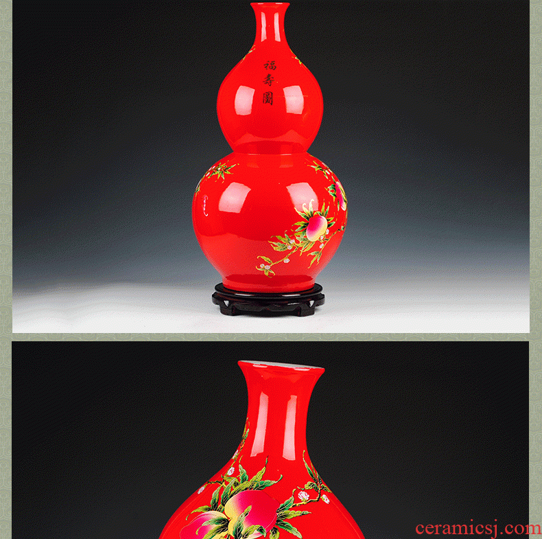 Jingdezhen ceramic big vase colored glaze flower arranging landing place villa living room flower implement contracted and I retro POTS - 45575380251