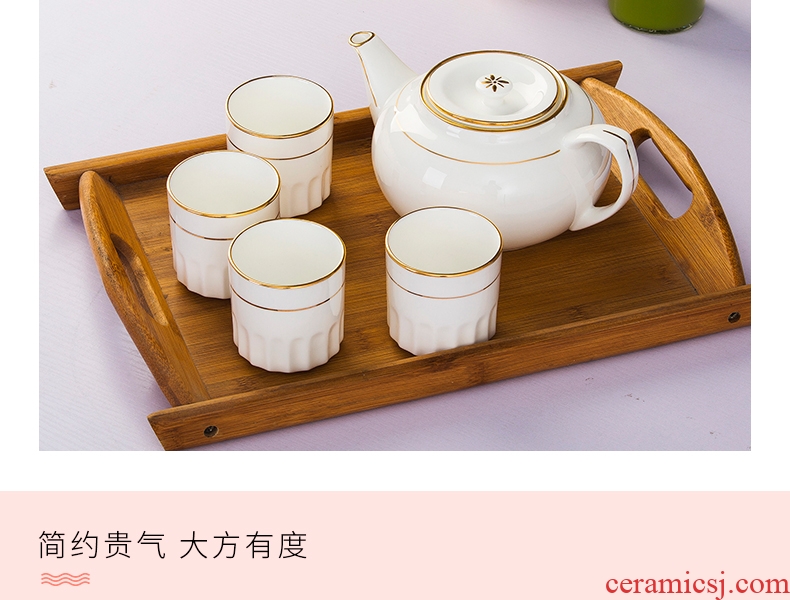 Jingdezhen ipads China tea sets up phnom penh suit household contracted ceramic cool water of a complete set of tea cups teapot