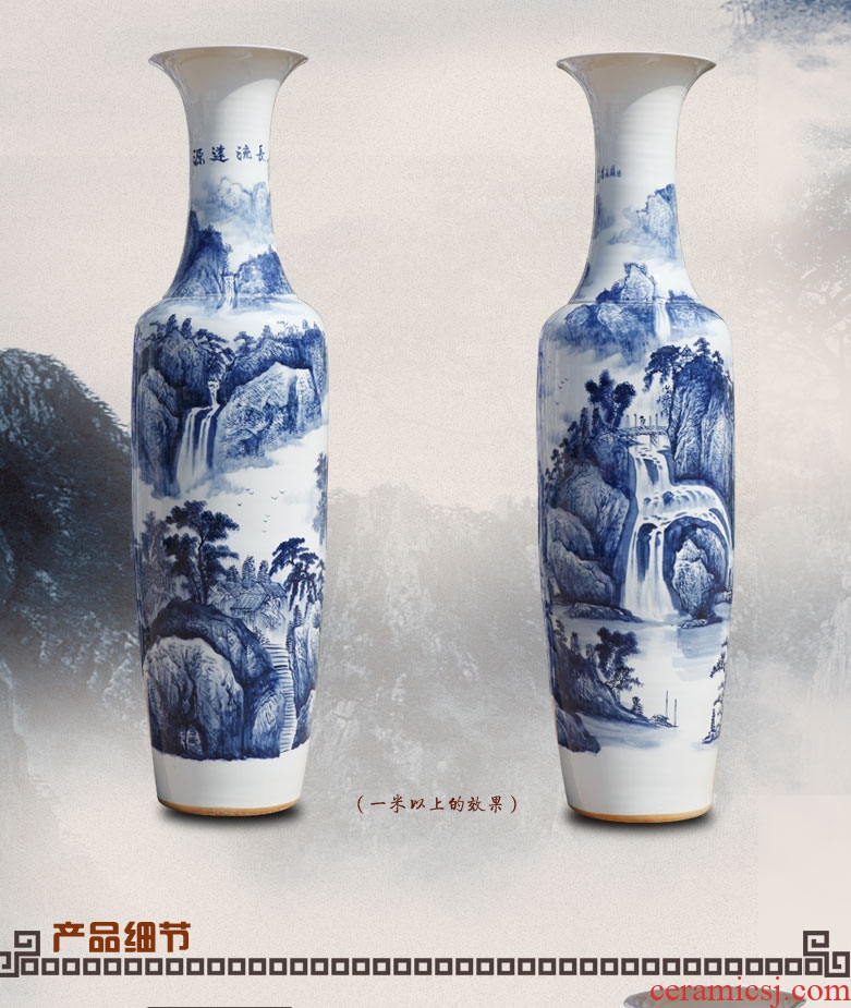 Jingdezhen ceramic hotel villa garden of large vases, the sitting room porch up flower flower adornment furnishing articles - 41575938991