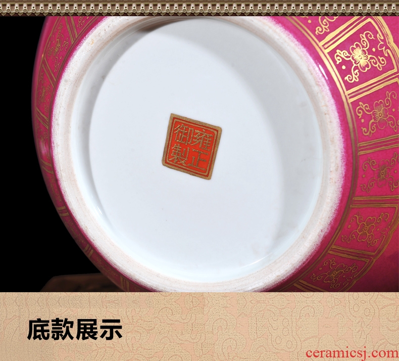 Jingdezhen ceramics antique hand - made to the see colour red dragon tree craft jewelry contracted and fashionable sitting room furnishing articles