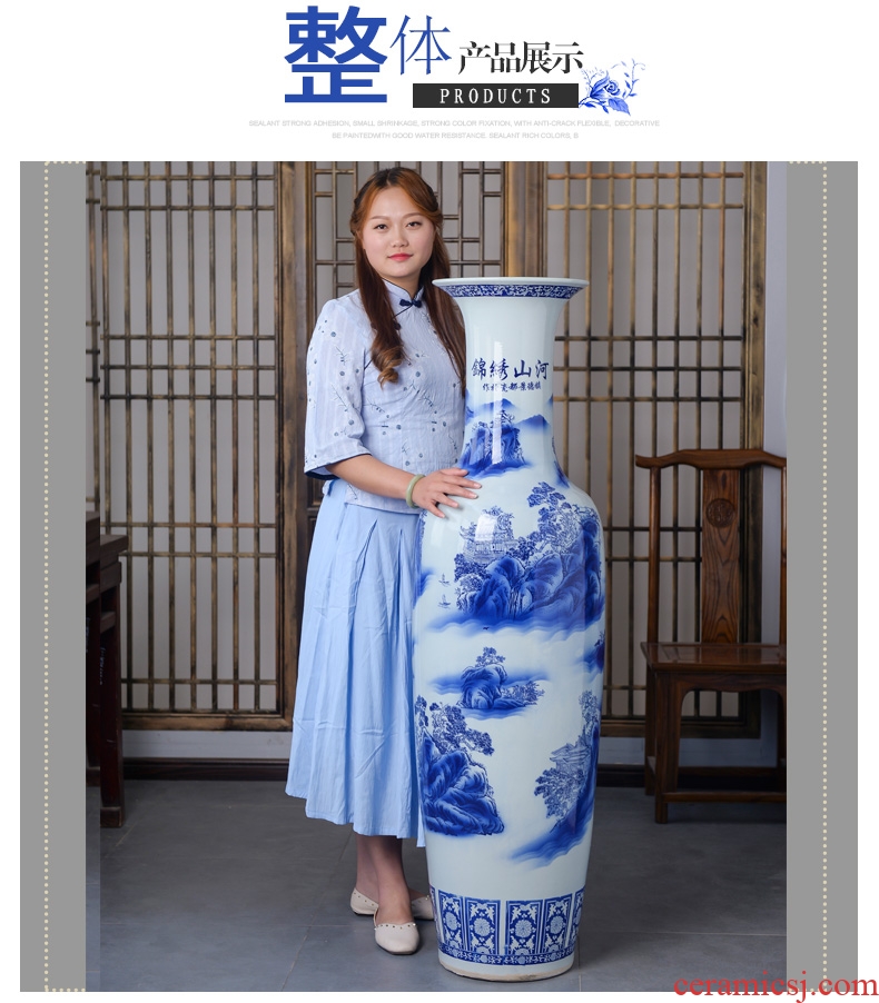 Jingdezhen ceramic vase of large hotel sales department between example club large vases, flower, flower arranging furnishing articles - 570270944657