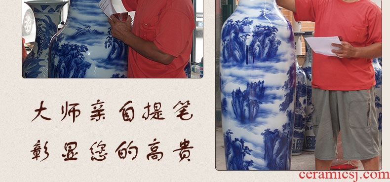 Jingdezhen ceramic large vases, garden villa decoration theme hotel furnishing articles home decoration floral outraged - 22267111214