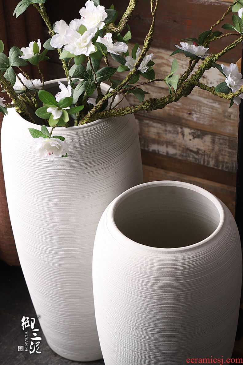 Jingdezhen ceramic peony vases, flower arranging machine sitting room office decorations restoring ancient ways furnishing articles large porcelain - 572210373765