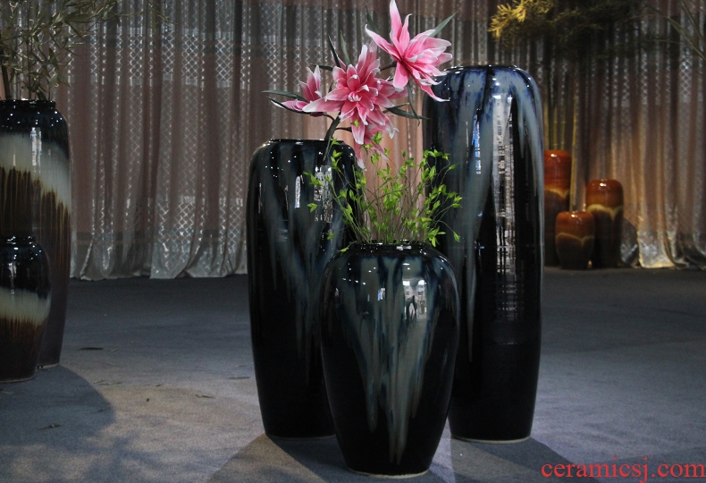 Modern example of jingdezhen ceramic vases, flower arrangement sitting room big be born furnishing articles villa hotel pottery decoration - 525441423002