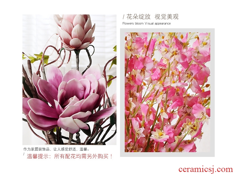 Jingdezhen modern Nordic creative contracted household act the role ofing is tasted furnishing articles sitting room be born lucky dried flowers and big vases, ceramic - 559301180464