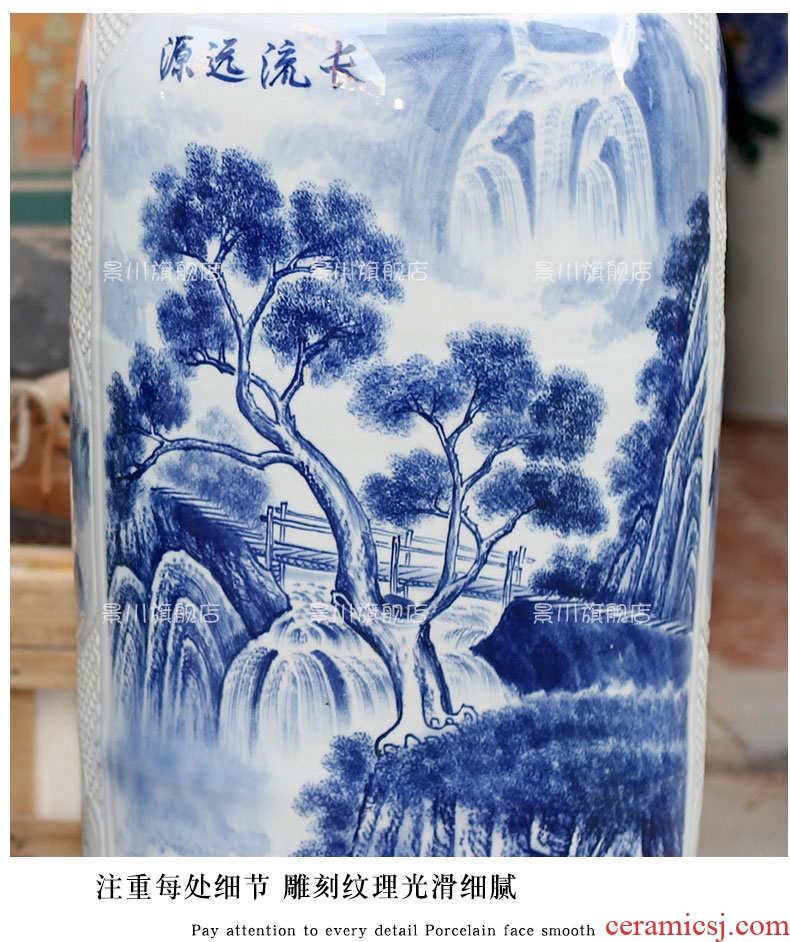 Jingdezhen new Chinese style of large vases, furnishing articles sitting room hotel villa clubhouse decorations ceramics large floral outraged - 542251376006