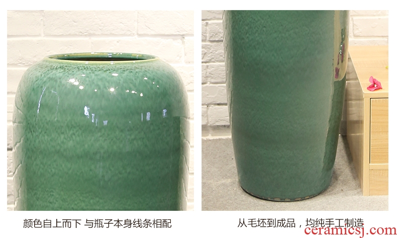 Jingdezhen ceramic landing big vases, new Chinese style hotel, villa decoration furnishing articles between example flower decoration in the sitting room - 556472488704