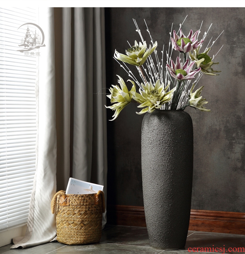 Made the big vase furnishing articles be born the sitting room porch office decoration to the hotel a large ceramic vase high - 568908795064