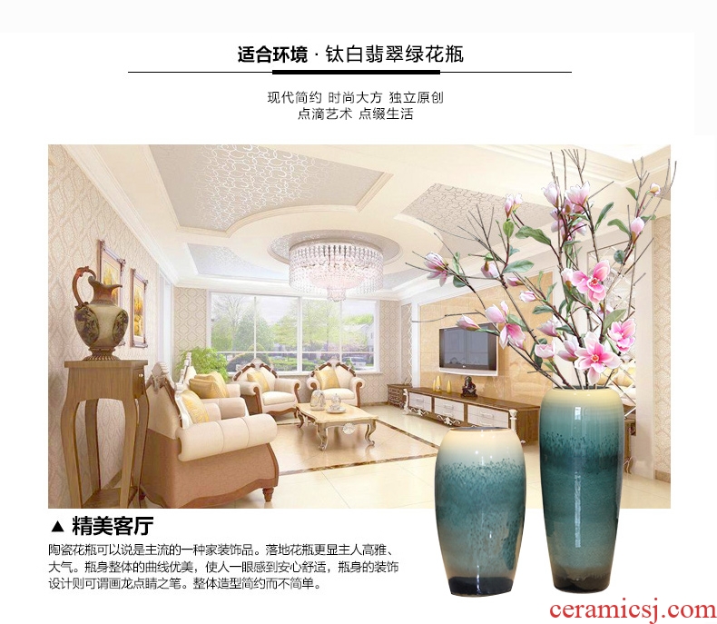 Modern example of jingdezhen ceramic vases, flower arrangement sitting room big be born furnishing articles villa hotel pottery decoration - 524830347184