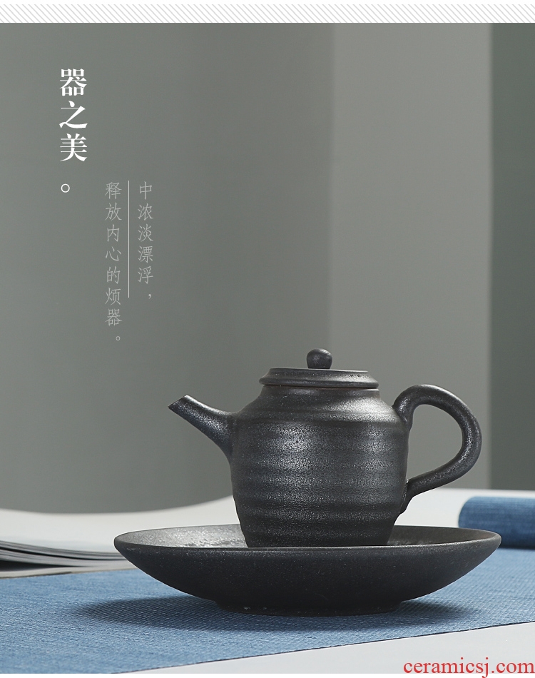 Quiet life silver spot kettle pot bearing kung fu tea accessories dry tea tea tray ceramic pot bearing