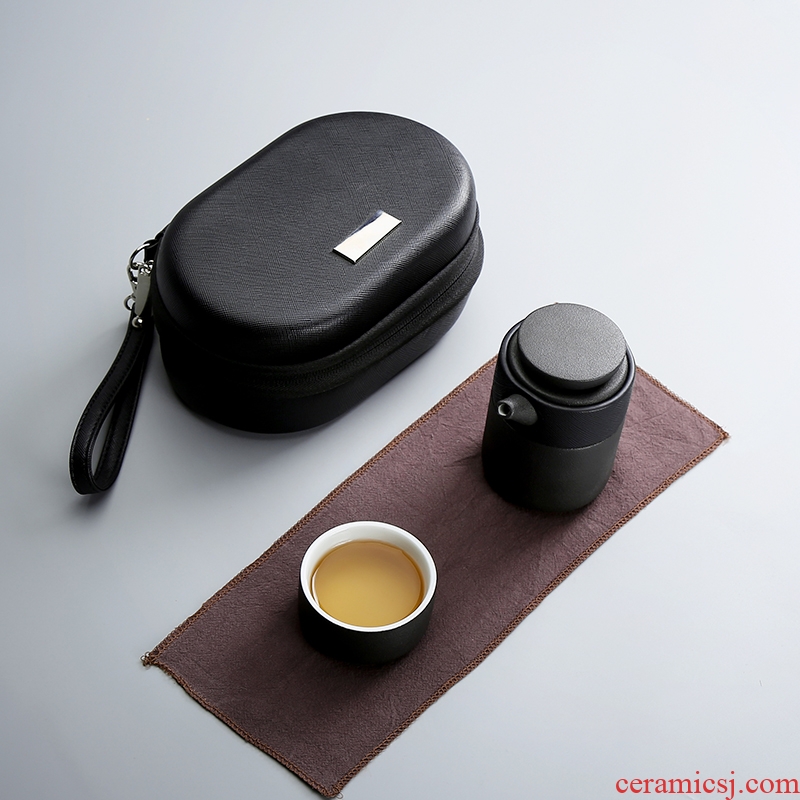 Travel JiaXin ceramic tea set bystanders crack cup a pot of a single portable package gifts customized