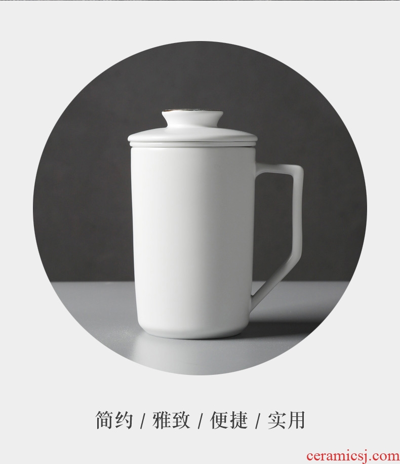 Tea cup DH jingdezhen ceramic cups with cover filter office household personal single glass Tea cup