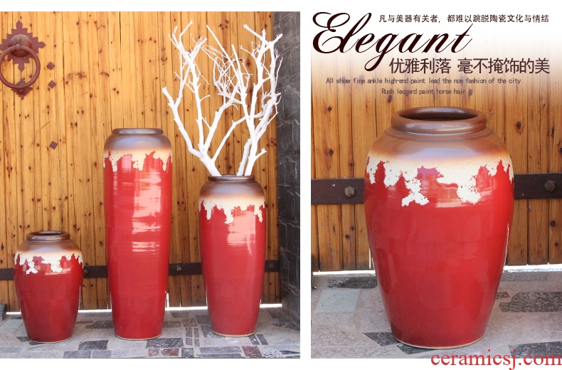 Jingdezhen ceramic big vase furnishing articles of Chinese style hotel next to the sitting room adornment TV ark landed furnishing articles clearance - 537094249074