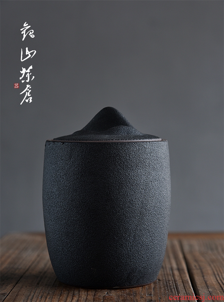 Dark quiet life zen wake receives caddy medium sealing ceramic POTS of black mountain POTS